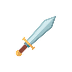 Stylized Cartoon Sword Illustration with Handle and Blade