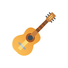 Illustration of an acoustic guitar on a white background