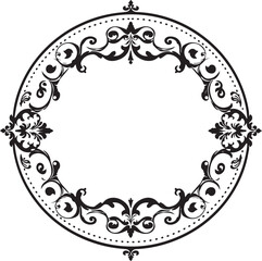 Elegant Floral Circle Template for Watercolor Creations 