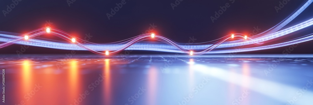 Poster matrix: an abstract data flow - symbolizing innovation, technology, connection, progress, and data f