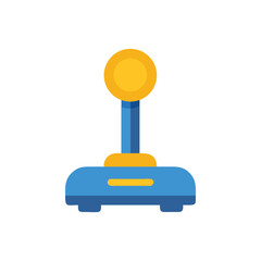 Retro Blue and Yellow Video Game Joystick Illustration © Asif Al Akram