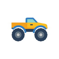 Cartoon Monster Truck Vector Graphic Illustration Design