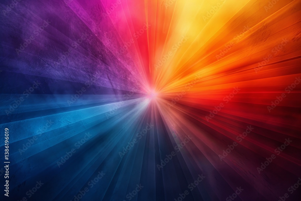 Poster vibrant radial gradient background creating a dynamic sense of depth with colors radiating from a ce