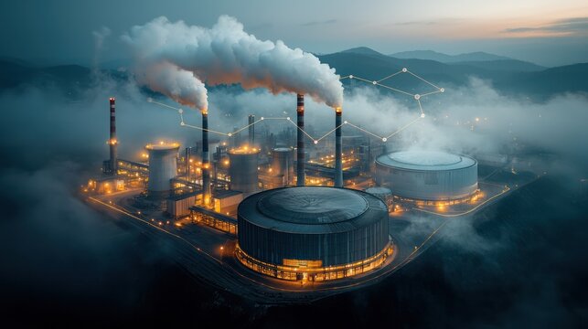 Industrial complex at dawn (1)