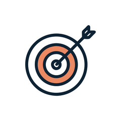 Target with Arrow Symbolizes Goals, Success, and Achievement