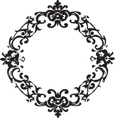 Elegant Floral Circle Template for Watercolor Creations 