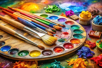 Obraz premium Painting Palette Designs for Artists - Color Mixing Tools