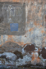 Cracked vintage wall with textured surface and rustic charm