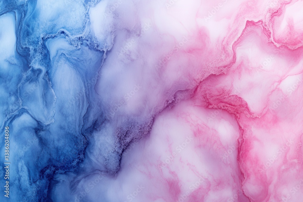 Poster Abstract pattern of swirling blue and pink colors blending together in a mesmerizing display of motion and fluidity