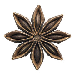 Dry star anise Isolated on transparent Background