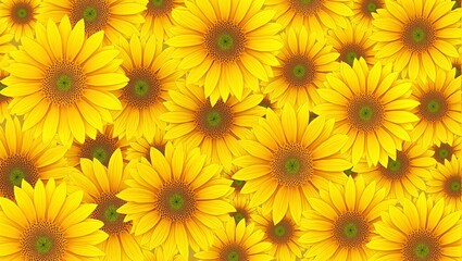 Obraz premium Vivid sunflowers in full bloom their golden petals glowing with warmth and joy Perfect for adding a touch of sunshine to any project or decor