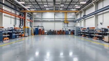 Fototapeta premium Modern Empty Manufacturing Studio Background for Product Photography