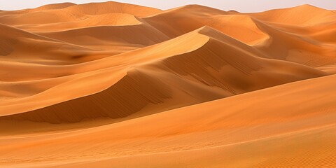 dunes of sand in the desert 