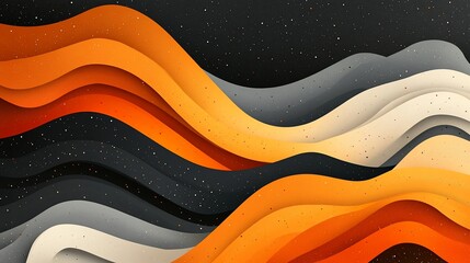 Obraz premium Abstract Wavy Color Layers with Sparkles and Dynamic Composition Art