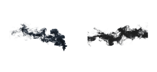 Motion of dark smoke cloud. Set png cut out