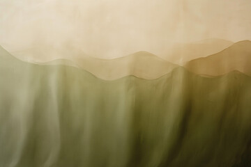 Olive Beige Watercolor Landscape – Soft Gradient Hills Texture