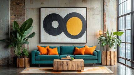 Modern Industrial Living Room
