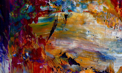 Abstract art background . Hand painting artwork on canvas .