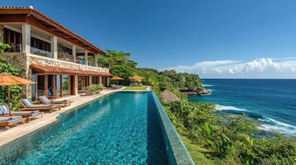 Luxury Cliffside Villa with Infinity Pool and Ocean View