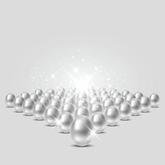 Shiny Silver Eggs A Symbol of Luxury and Elegance