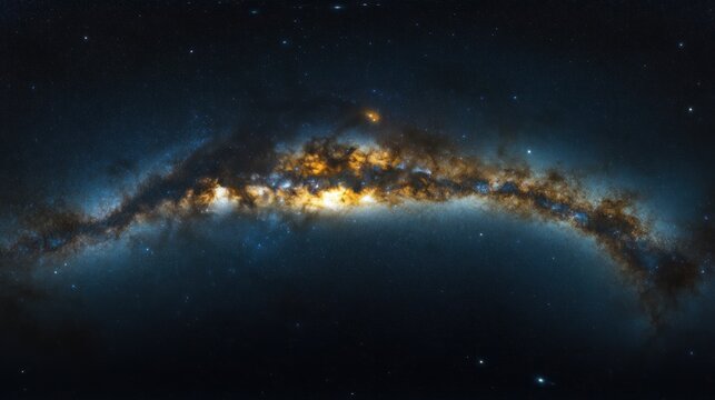 Cosmic River: A Celestial Panorama of the Milky Way Galaxy