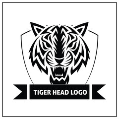 Tiger Head Silhouette Vector illustration