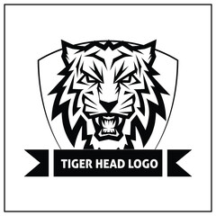 Tiger Head Silhouette Vector illustration