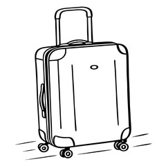 suitcases isolated on white