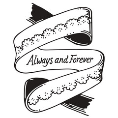 Always and Forever Vector Ribbon