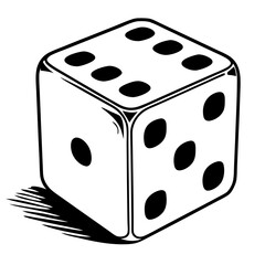 dice on white background