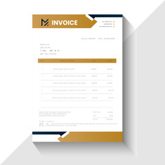 Obraz premium Modern & Clean Invoice Layout template design