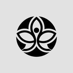 Obraz premium vector illustration of a black and white abstract symbol