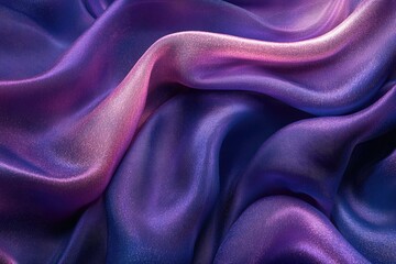 Obraz premium Luxurious, flowing purple and pink silk fabric with shimmering highlights and elegant, soft folds.