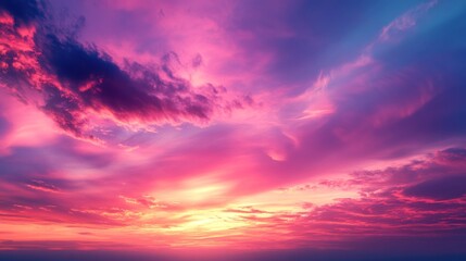 Obraz premium Vibrant Sunset Hues: A Celestial Masterpiece