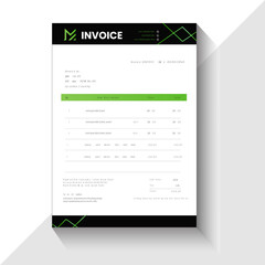 Obraz premium Modern & Clean Invoice Layout template design