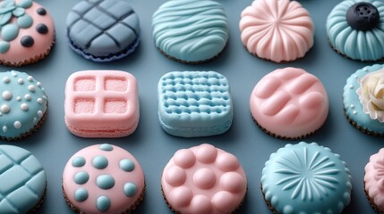 Obraz premium A Delightful Collection of Pastel-Colored Macarons