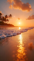 sunset on the beach
