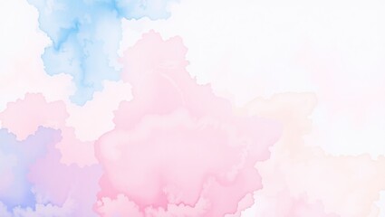 Pastel Watercolor Backgrounds for Creative Design Layouts, Copy Space Concept