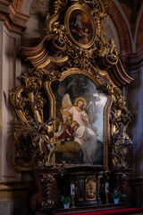 Fototapeta premium Interior and architectural details of the University Church in Wrocław, Poland.