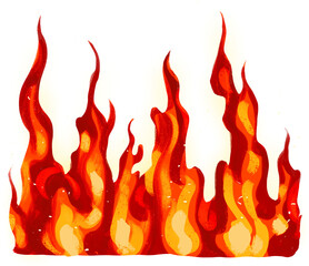 Burning Fire Glow Red