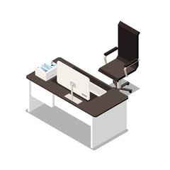 Colorful 3D Office table and chair 