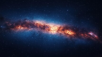 Obraz premium Milky Way Galaxy: A Celestial River of Stars