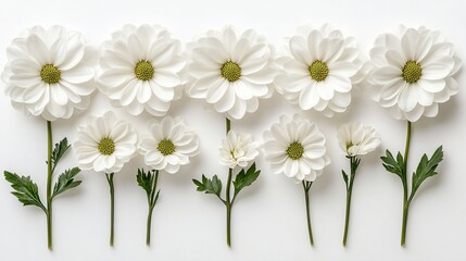 Elegant Arrangement of White Chrysanthemum Flowers