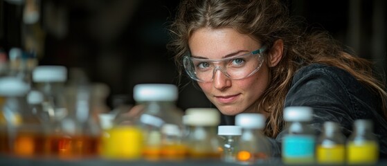 Focused Scientist in Lab