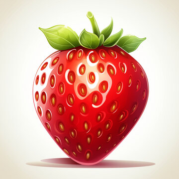 strawberry fruit isolated game art