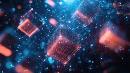 3D Visualization of Futuristic Data Streams --ar 16:9 --style raw 