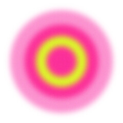 Grainy Colorful Circular Aura Gradient Abstract Shape with Neon Glow on a transparent background