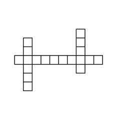 Crossword puzzle icon. Vector for mobile concept and web design.