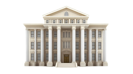 Fototapeta premium Classical Architecture with Grand Columns and Symmetrical Design for Historical Educational o