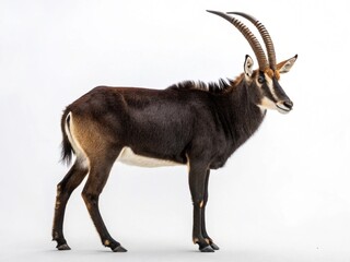 sable antelope isolated on white background